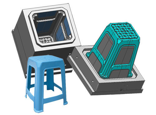 Plastic stool mould and table mould,toilet stool mould making company from China 2 stool mould